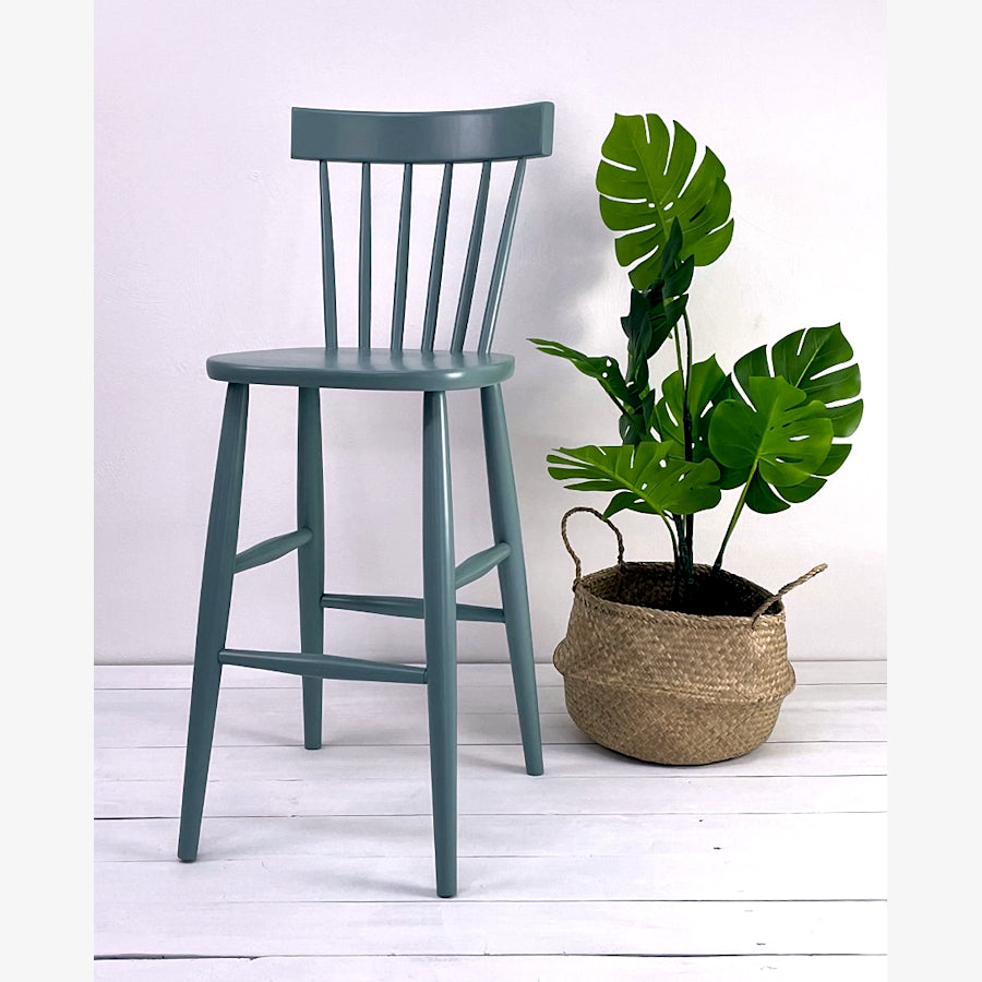 Nordic Bar Stool – Rectory Blue Painted Furniture