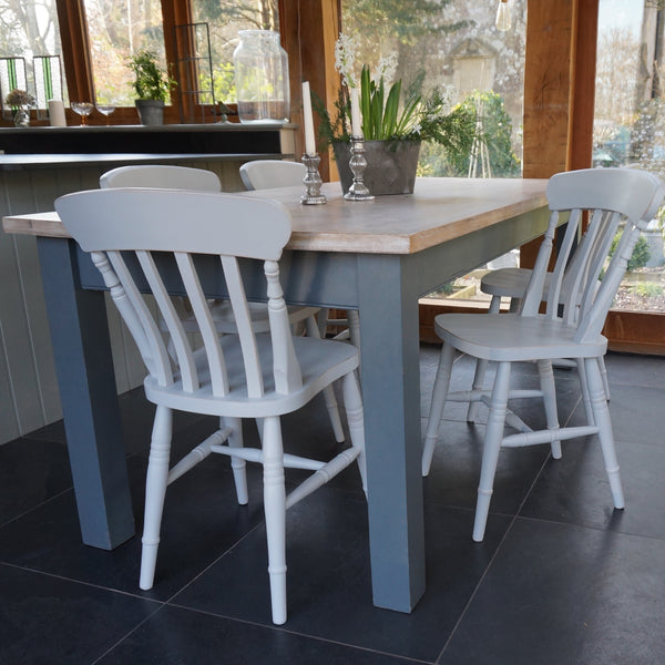 painted Beckford table and farmhouse chairs