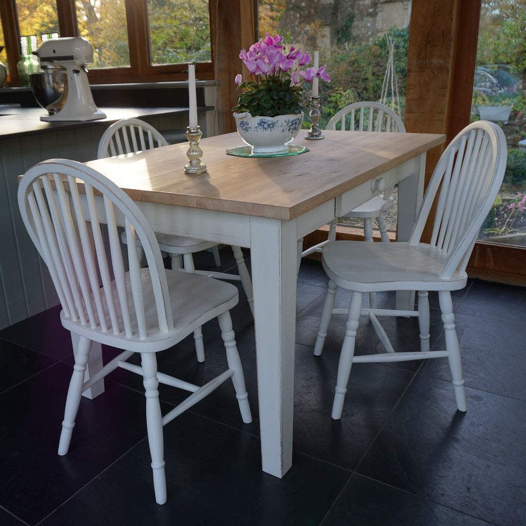 Hand Painted Table and Chairs - Hoop Back Style