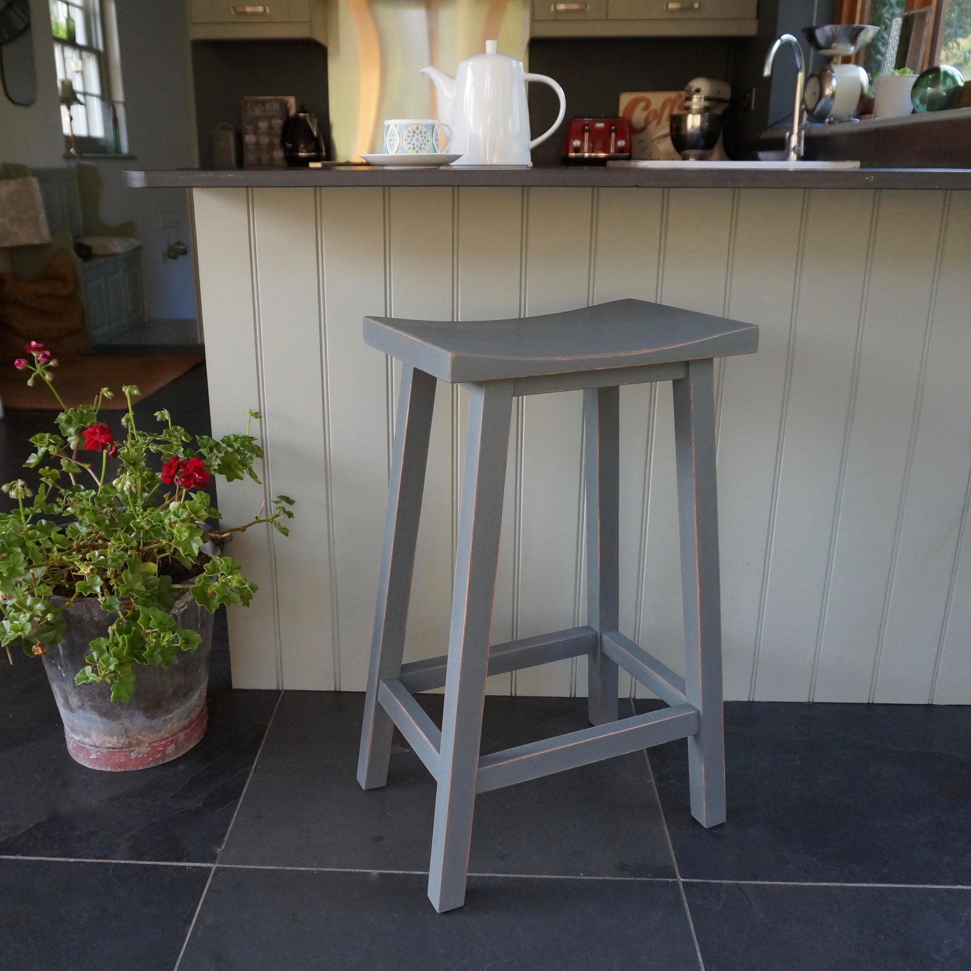 painted scandi bar stool
